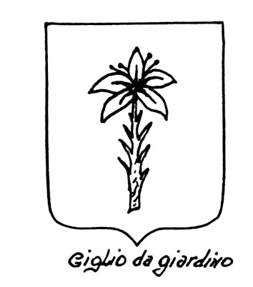 Image of the heraldic term: Giglio da giardino